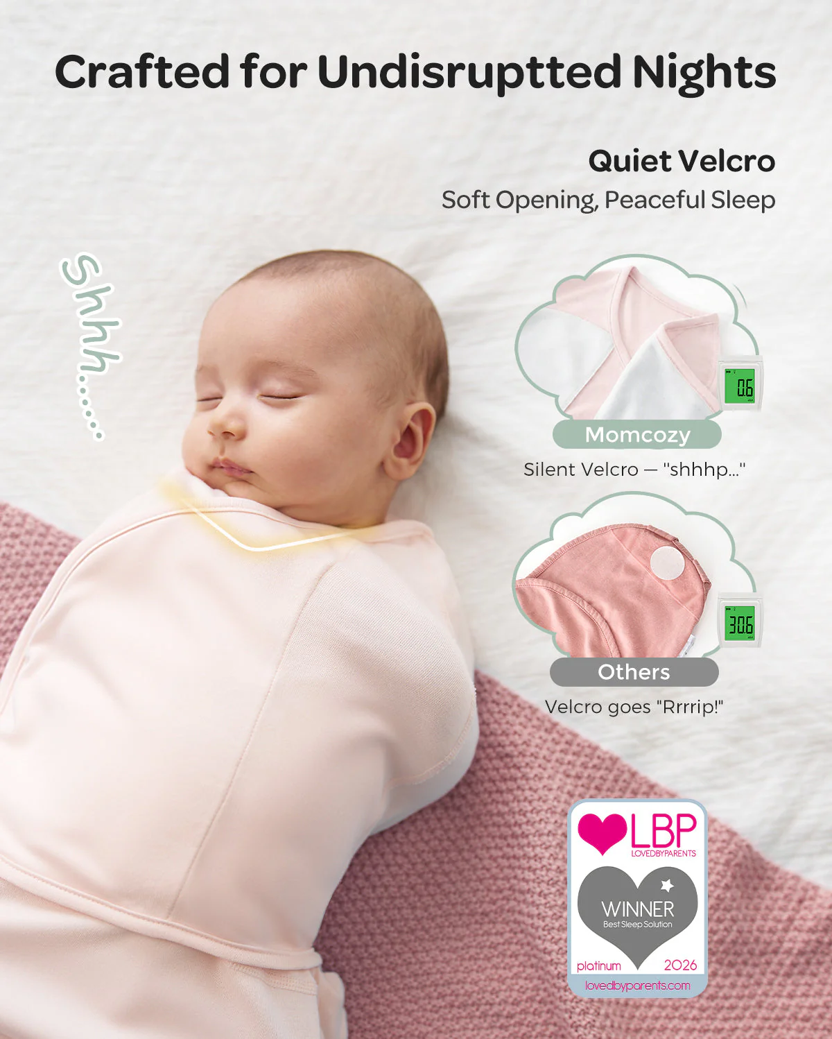 Baby-Care Bundle: Smart & Portable Sound Machine & Easy Swaddle Wrap - Image 15