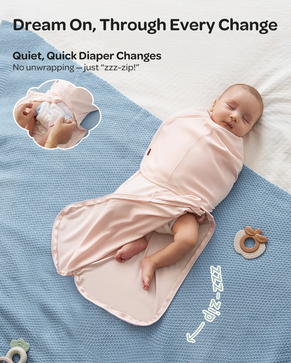 Momcozy Easy Swaddle Wrap For 0-3M - Image 19