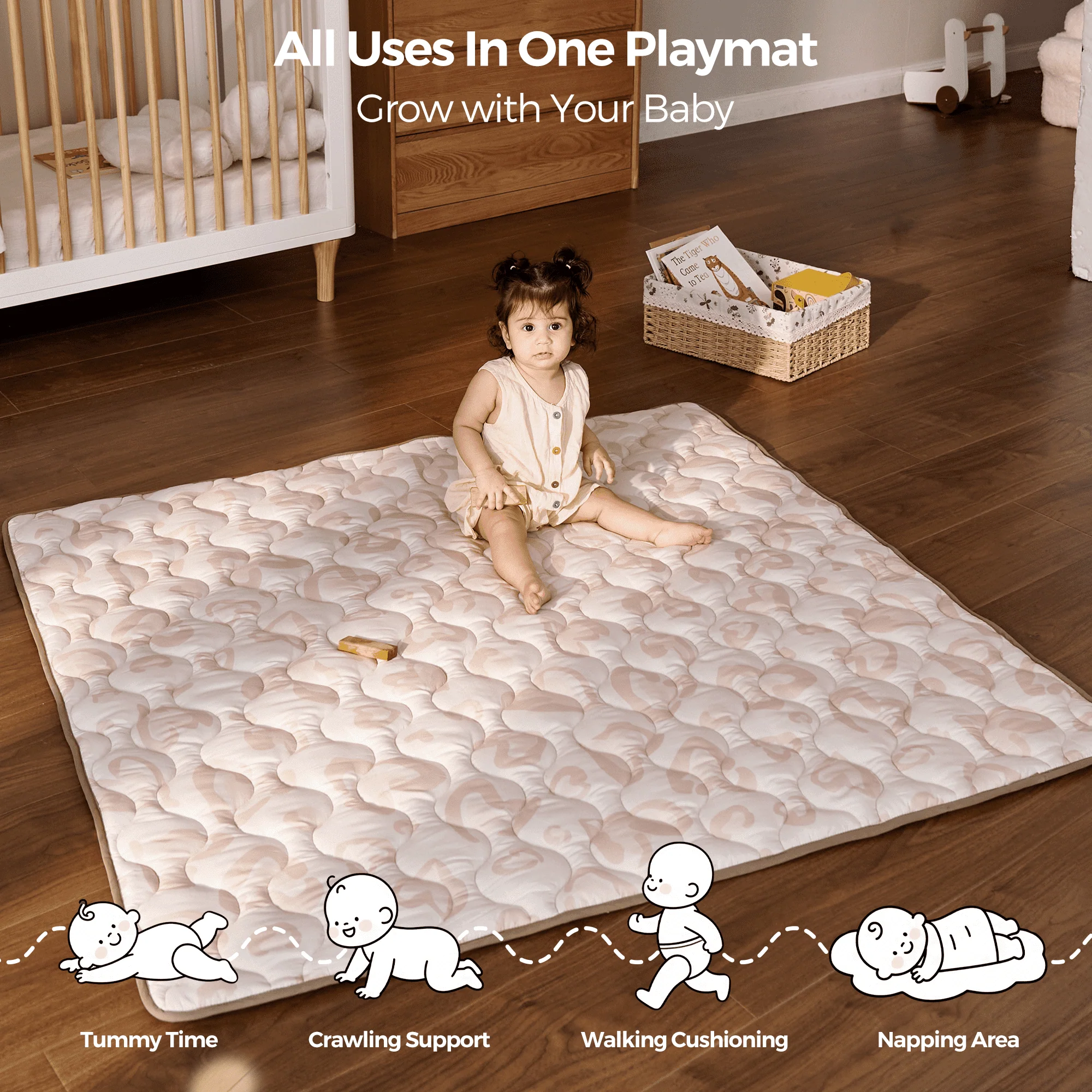 Baby Portable Playmat - Leopard Brown - Image 5