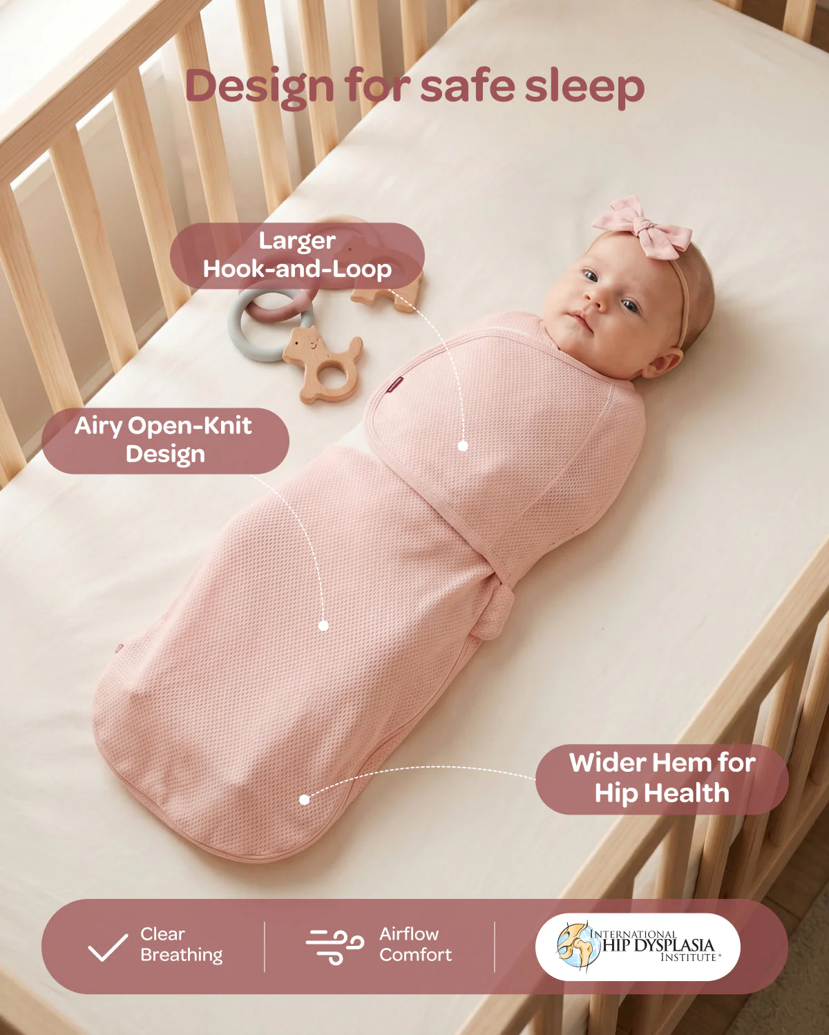 Momcozy Breathable Airflow Swaddle for 0-3M - Image 14