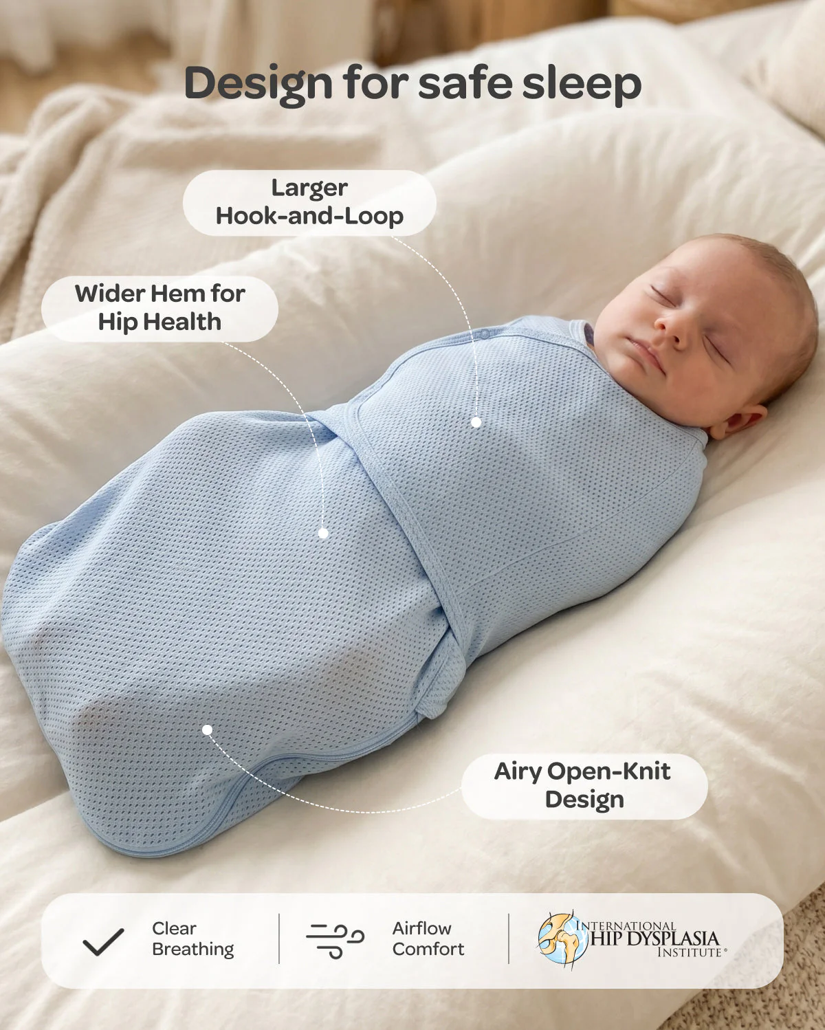 Momcozy Breathable Airflow Swaddle for 0-3M - Image 6