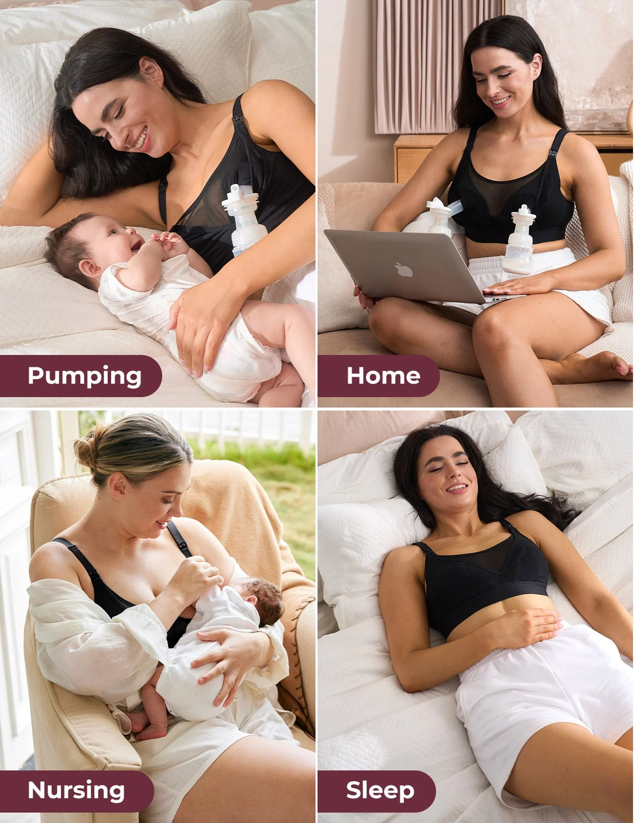 Bamboo - Ultra-Soft & Cool Breeze Pumping & Nursing Bra - HF018 - Image 7