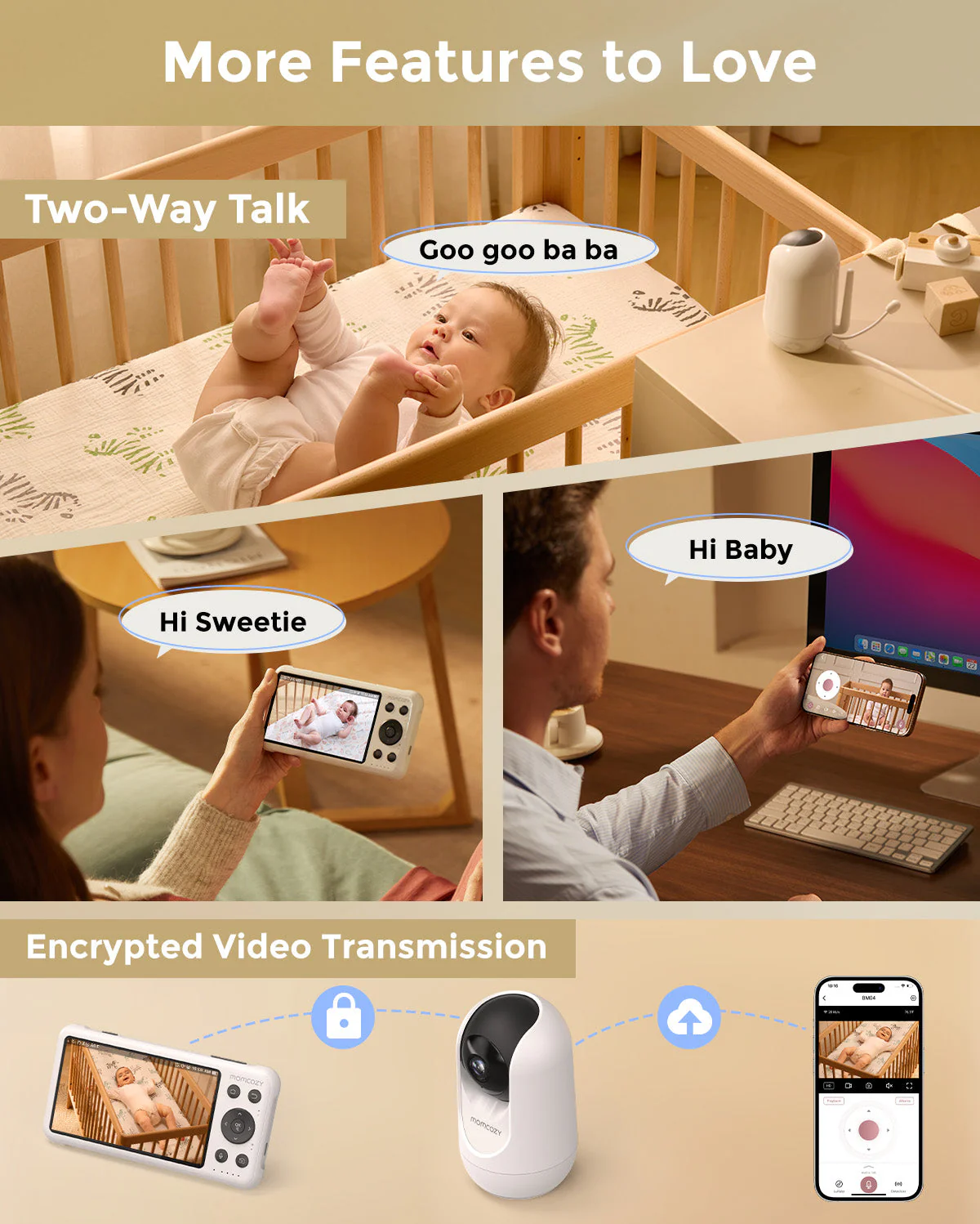 Momcozy 5-Inch Dual-mode Smart Baby Monitor-BM04 - Image 10