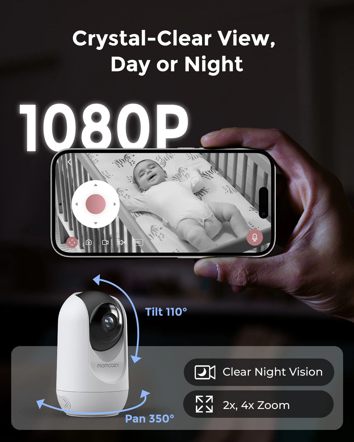 Momcozy 5-Inch Dual-mode Smart Baby Monitor-BM04 - Image 6