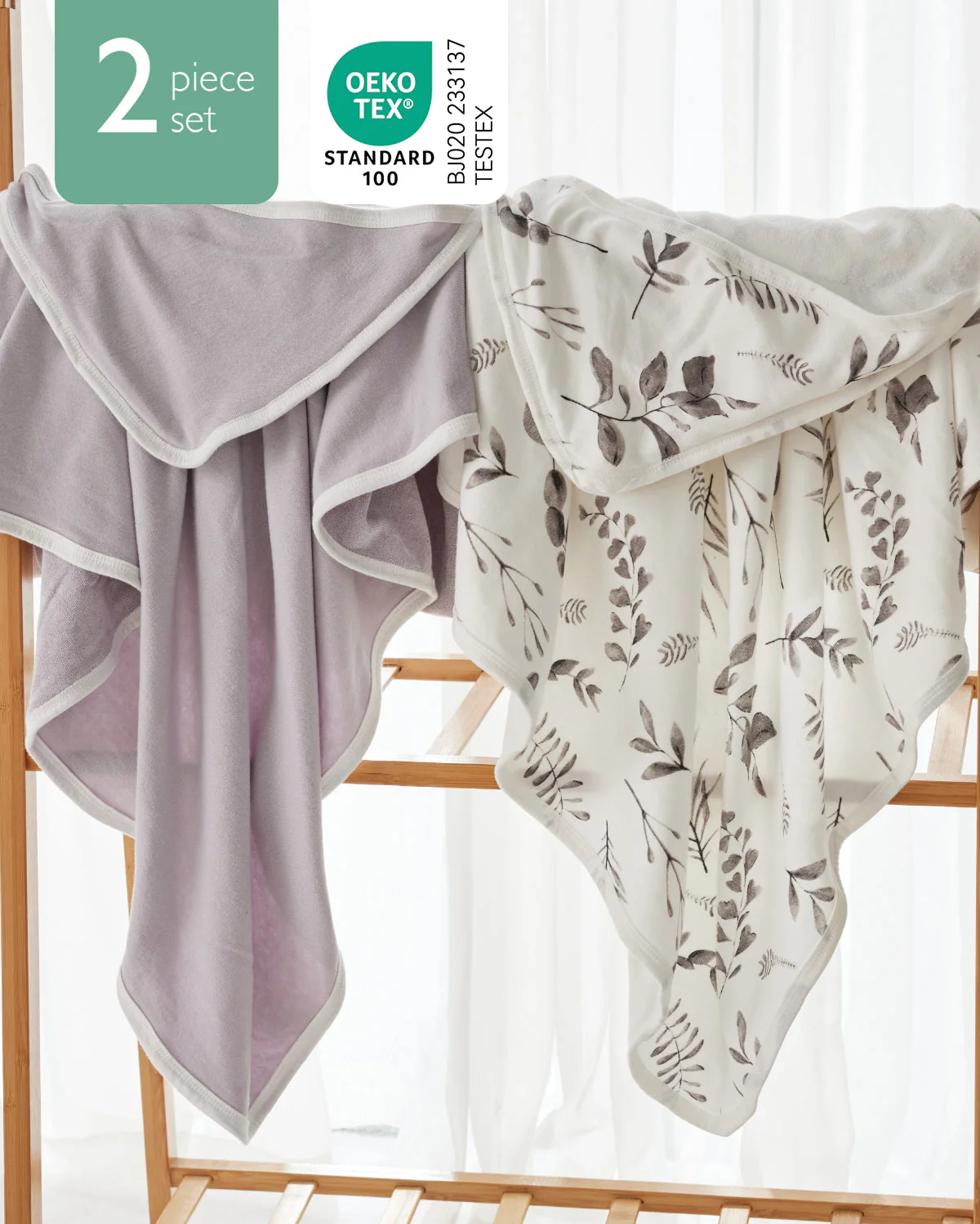 Baby Hooded Towel for Newborn Shower - 2-Pack - Image 14