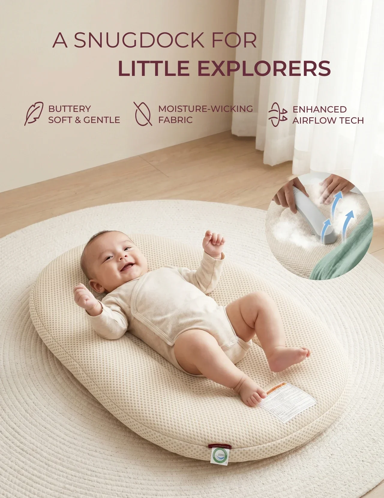 Momcozy Baby Loungers for 0-6M - Image 12