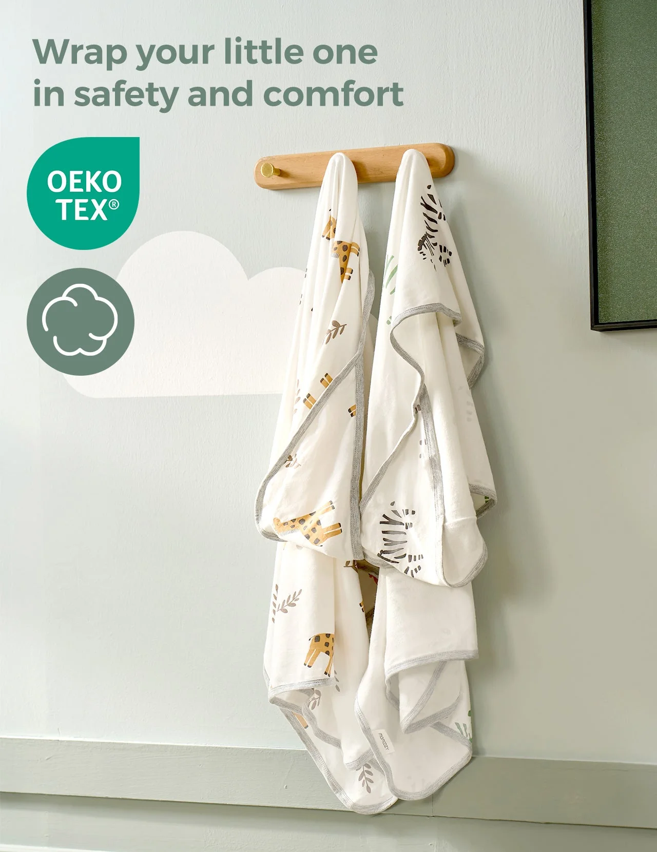 Momcozy Best Wishes Baby Hooded Towel - Bravery - Image 7