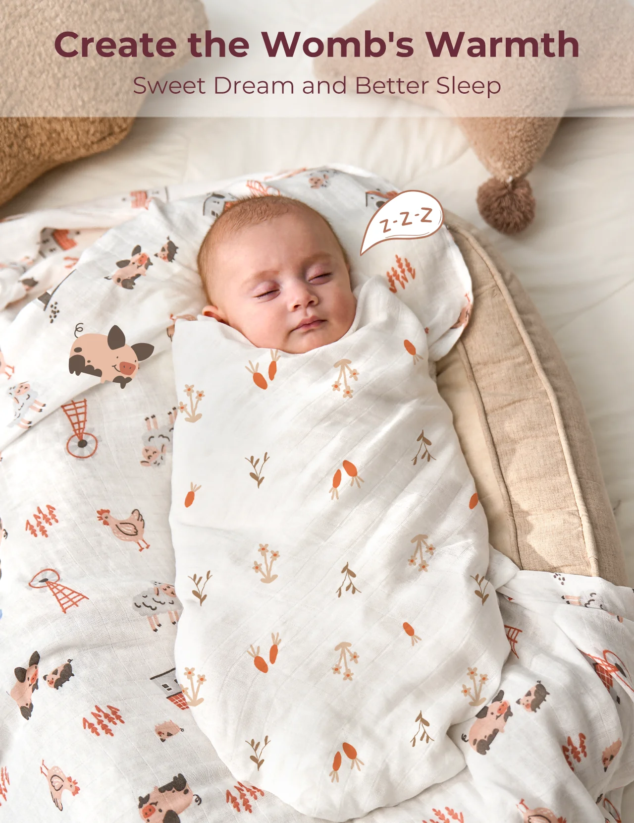 Momcozy Best Wishes Softness Swaddle Blankets - Joy - Image 2