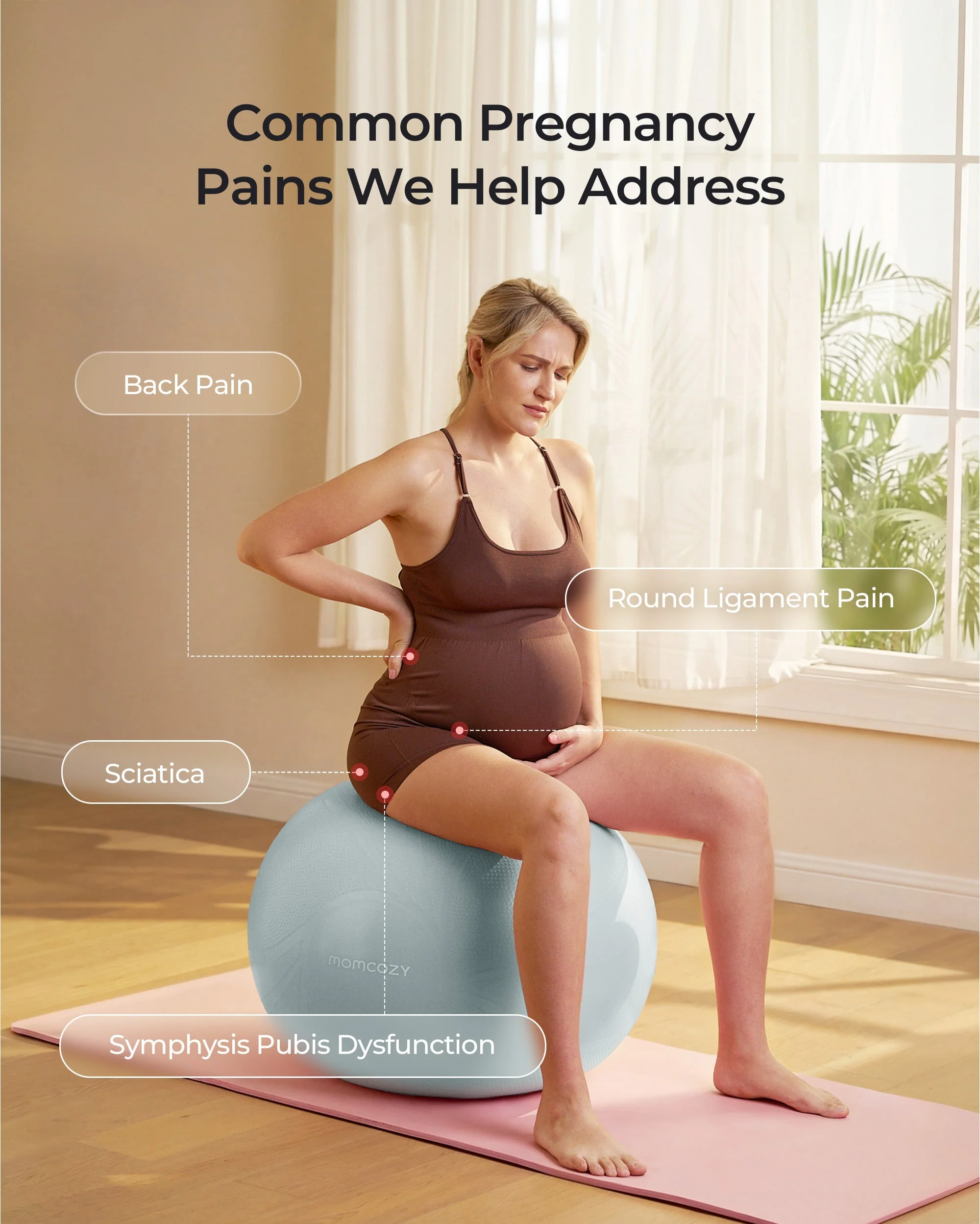 Momcozy BirthEase Pregnancy Ball Set—Maternity Exercise Ball - Image 11