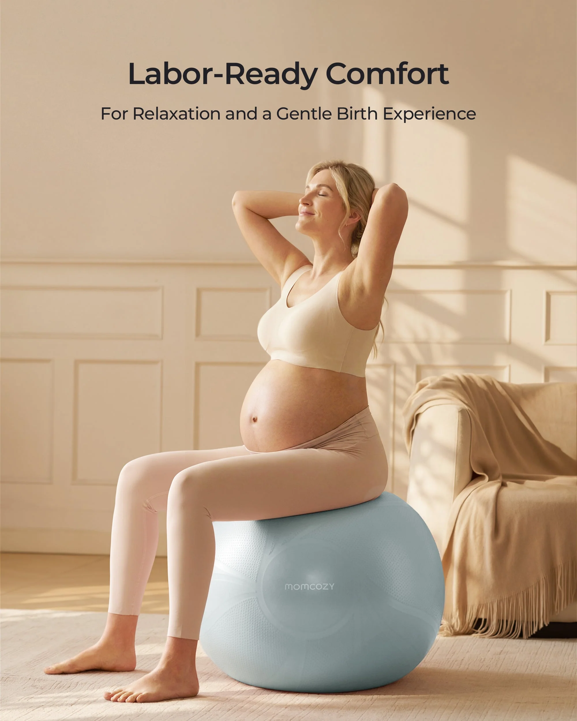 Momcozy BirthEase Pregnancy Ball Set—Maternity Exercise Ball - Image 15