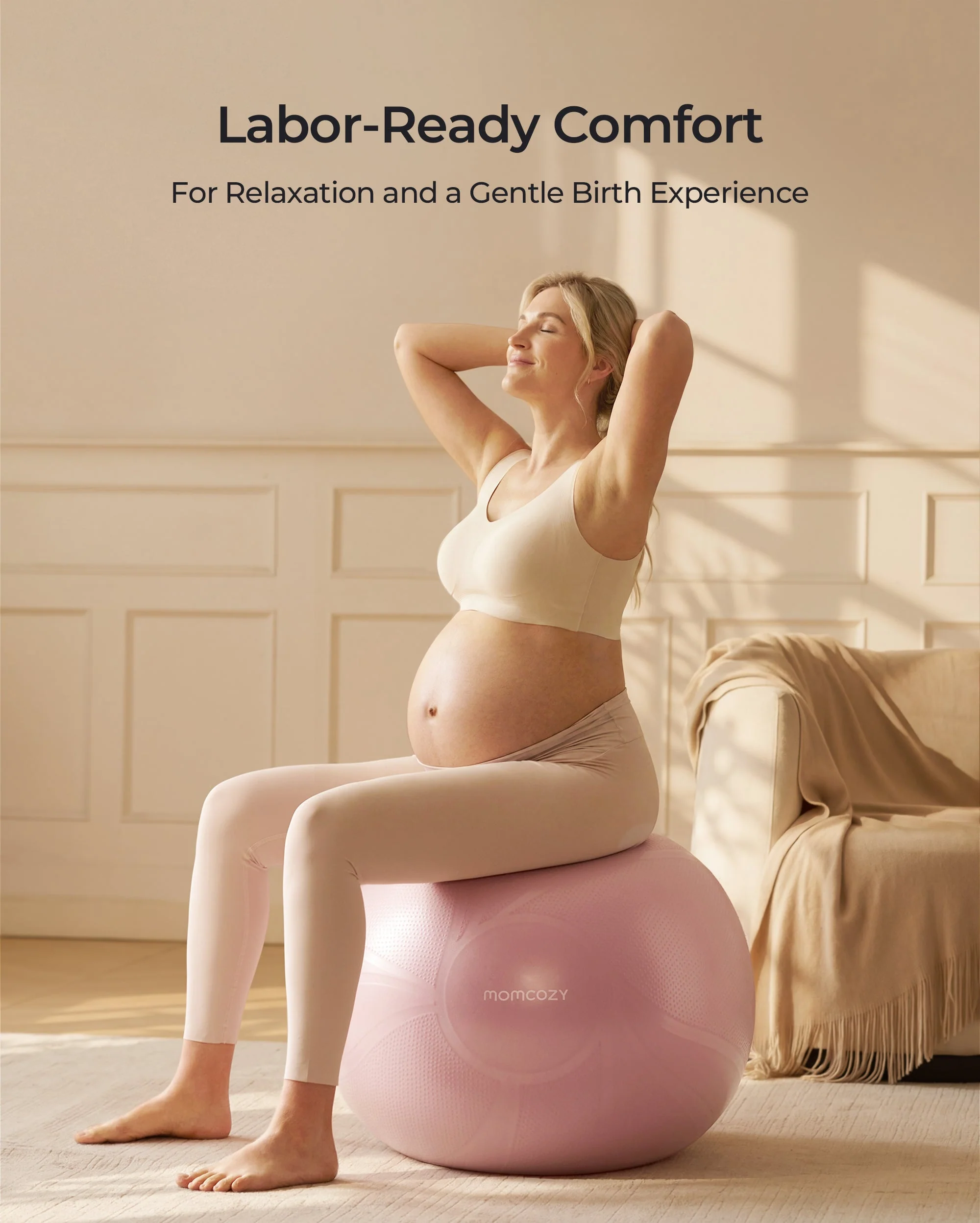Momcozy BirthEase Pregnancy Ball Set—Maternity Exercise Ball - Image 28