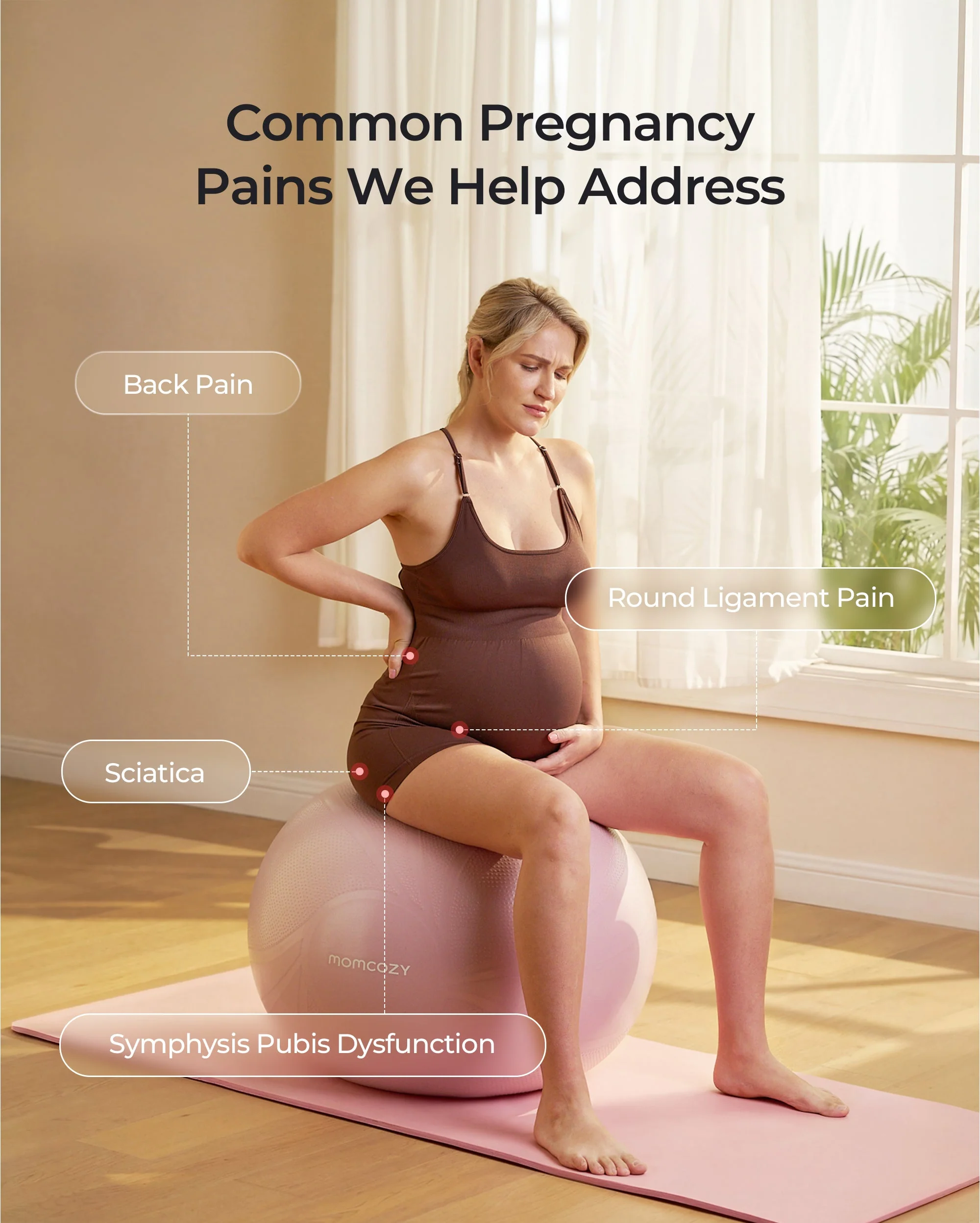 Momcozy BirthEase Pregnancy Ball Set—Maternity Exercise Ball - Image 29