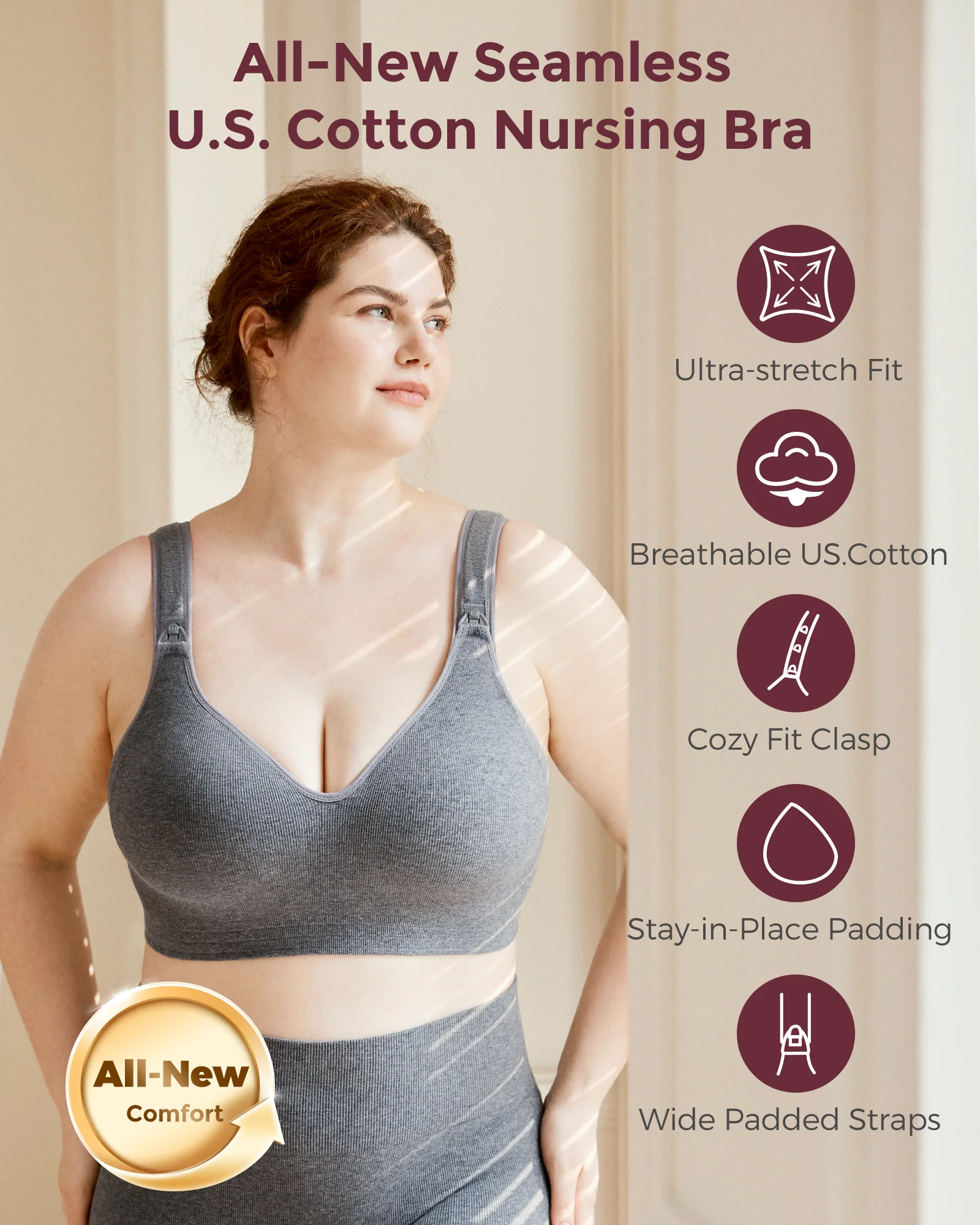 Momcozy Busty Cotton Nursing Bras - Image 4