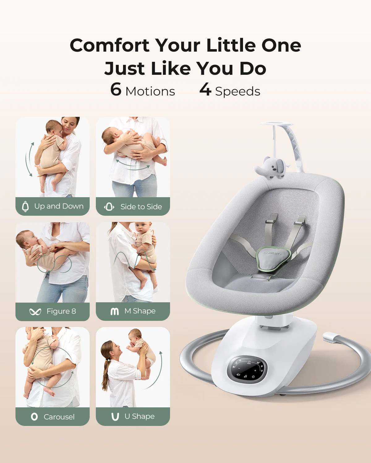 Momcozy CocoSway 3D-Motion Electric Baby Swing - Image 3