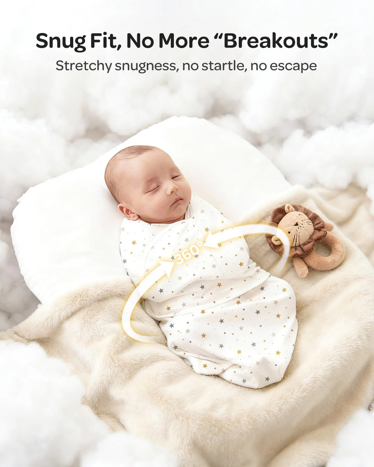 Momcozy Easy Swaddle Wrap For 0-3M - Image 39