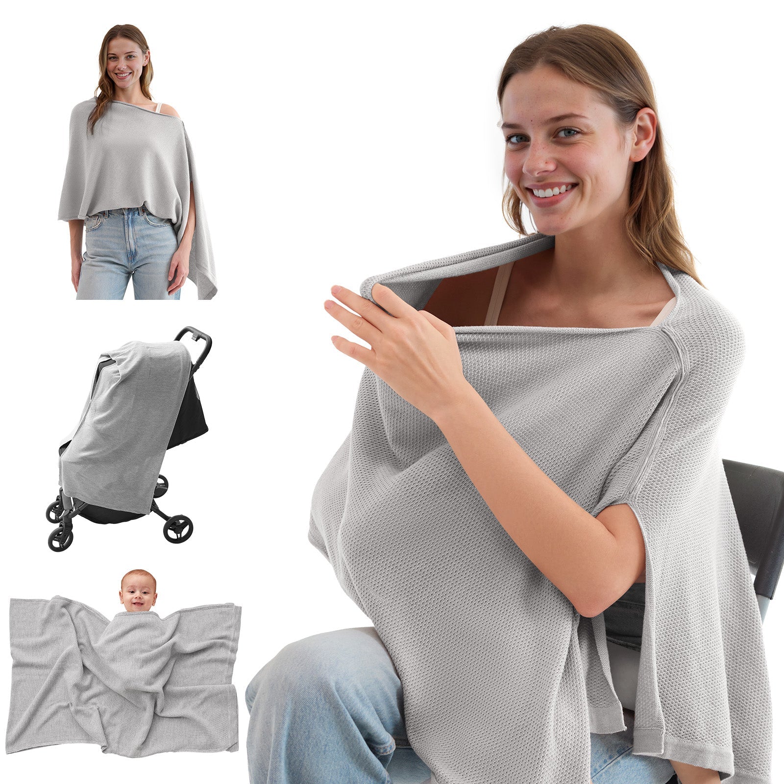 Momcozy Nursing Cover - Muti-Use Privacy Poncho - Image 17