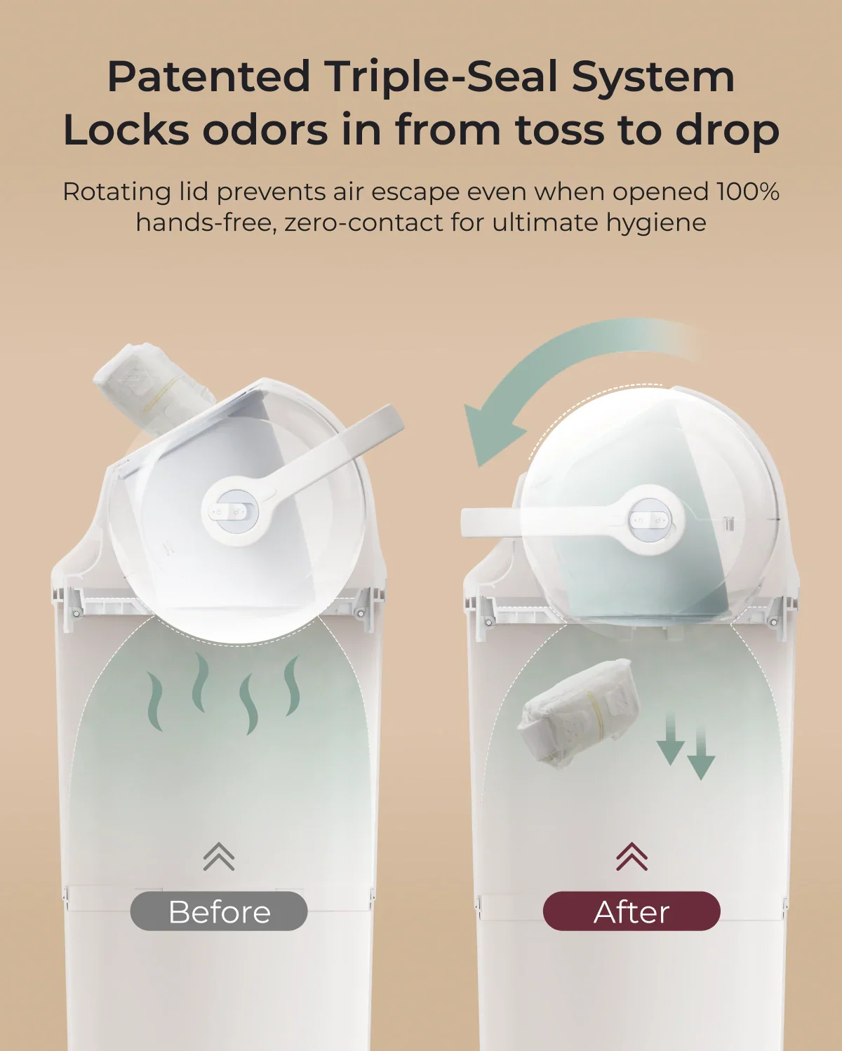 Momcozy Triple-Seal Nappy Bin - Image 3