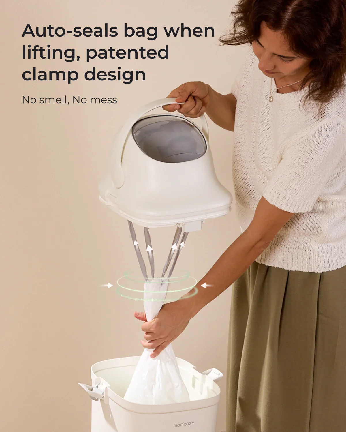 Momcozy Triple-Seal Nappy Bin - Image 4