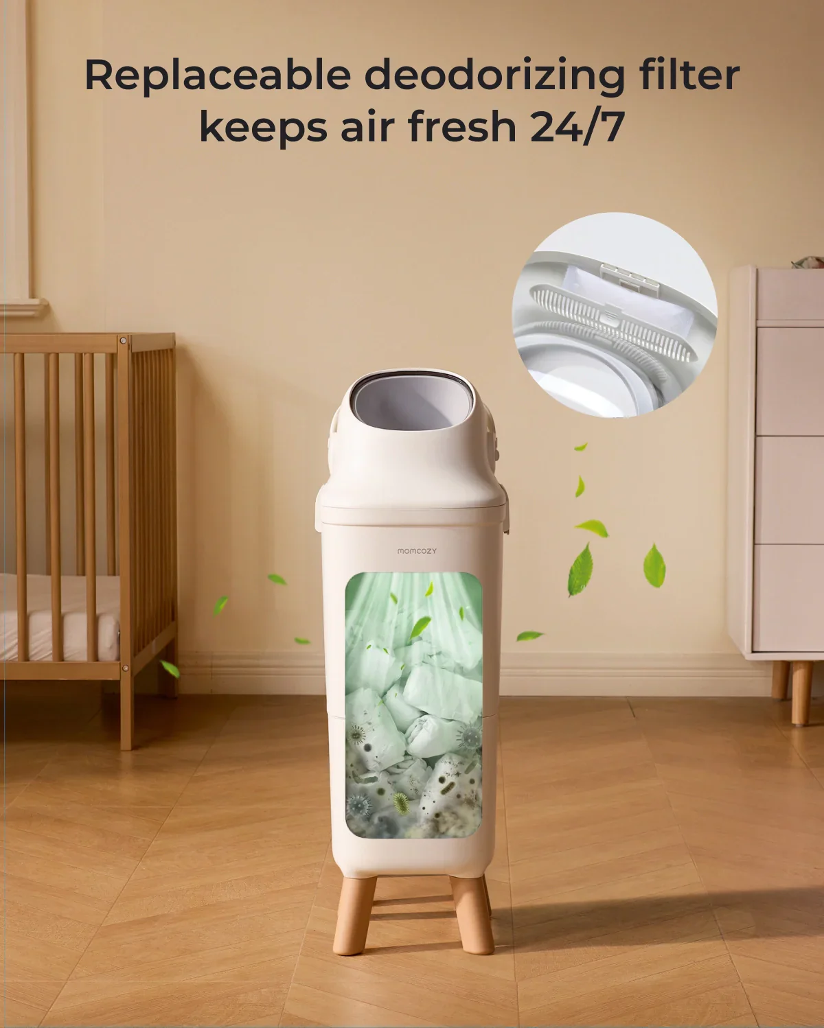 Momcozy Triple-Seal Nappy Bin - Image 5