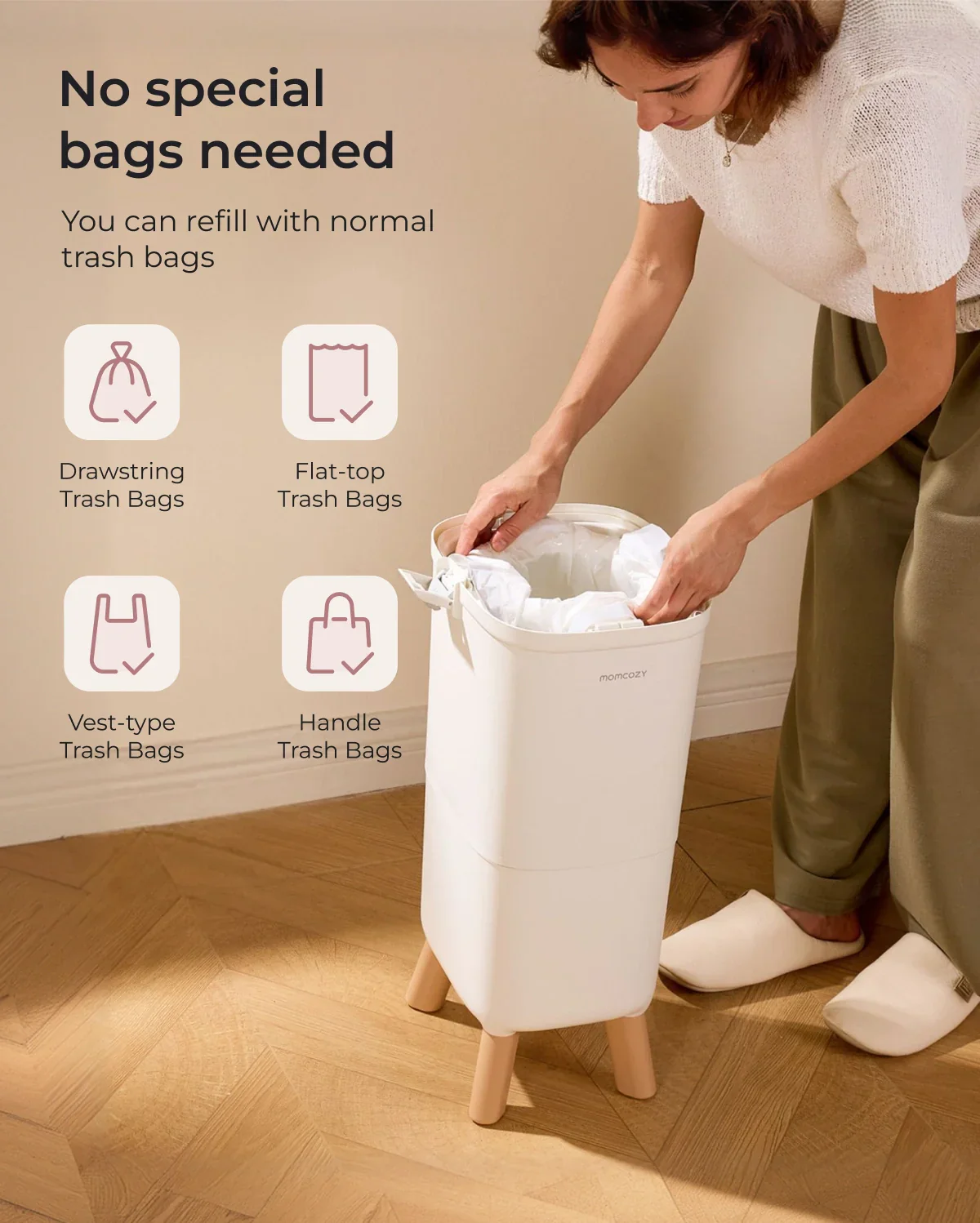 Momcozy Triple-Seal Nappy Bin - Image 8