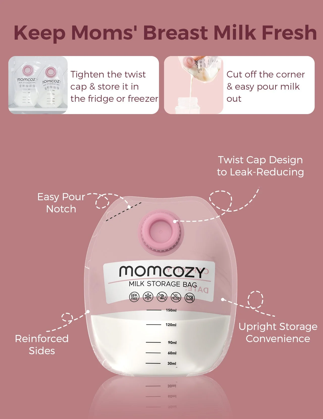 Momcozy Wearable Milk Collection Cups - for Momcozy V Series & Most Traditional Tube-Connected Electric Breast Pumps - Image 5