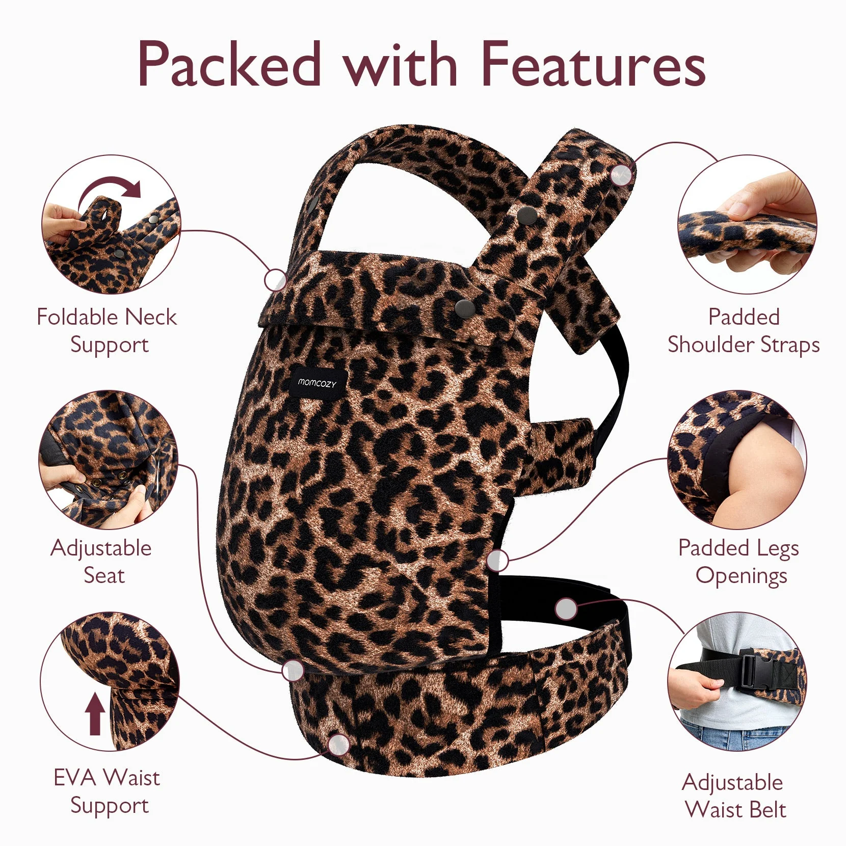 PureHug Baby Carrier - Leopard - Image 5