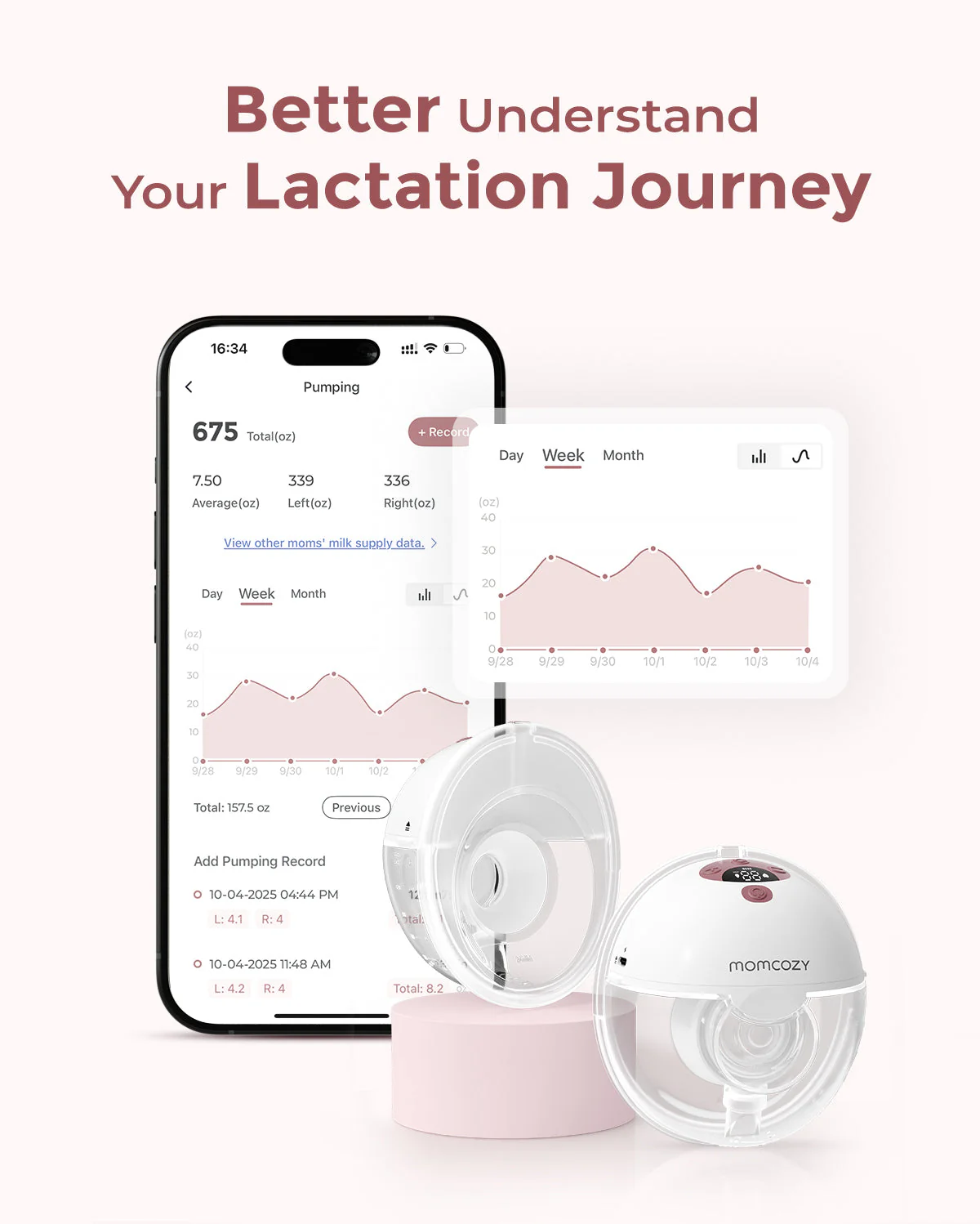 On-the-Go Bundle: M5 Smart Breast Pump and PureHug Baby Carrier - Image 4