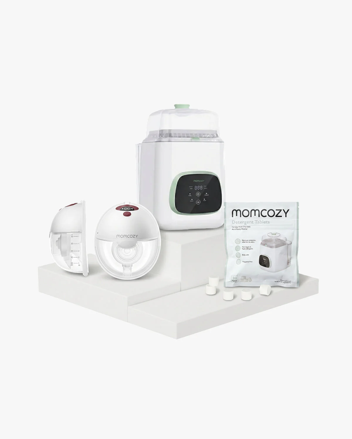 Pump & Clean Bundle: M5 Smart Breast Pump and Bottle Washer and Washing Block