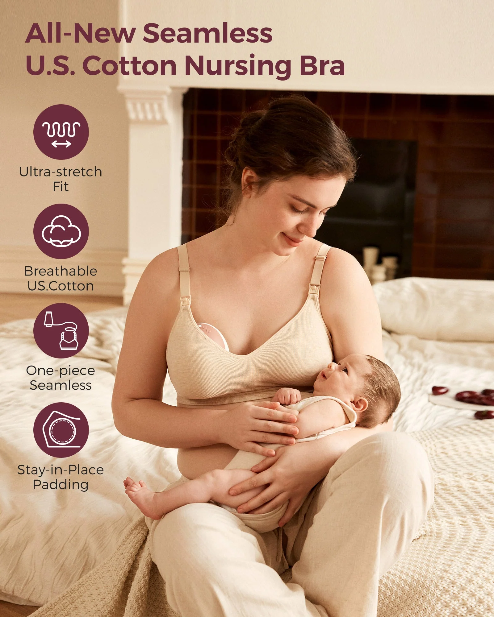 V1 Pro Bra Bundle: V1 Pro Breast Pump and US. Cotton Nursing Bra - Image 13